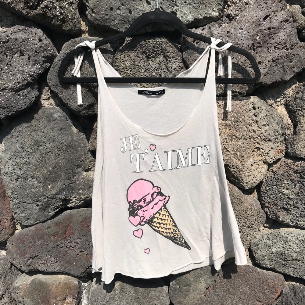 Wildfox Je Taime Ice Cream Tank